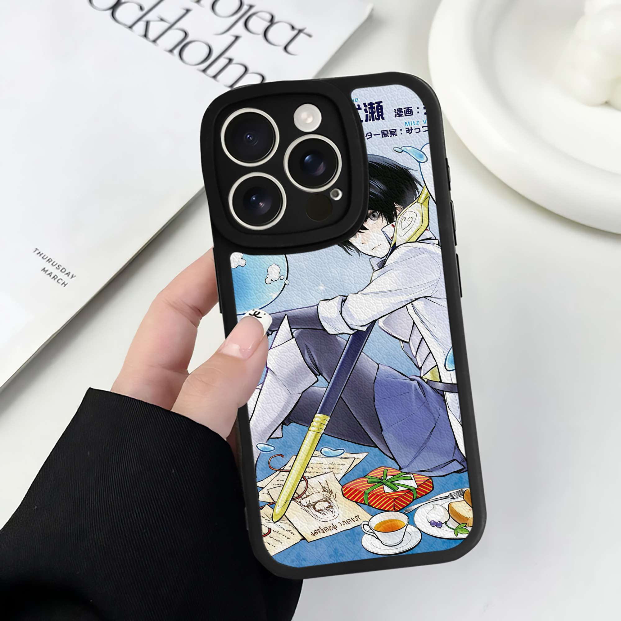 （画像用） 転スラ Regarding Reincarnated to Slime 【iPhone 16シリーズ対応】シリコンスマホケース（レザー調） 材質：シリコン